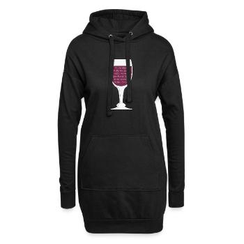 Es gibt Weine die mit den Jahren - Hoodie-Kleid - Schwarz - Vorne
