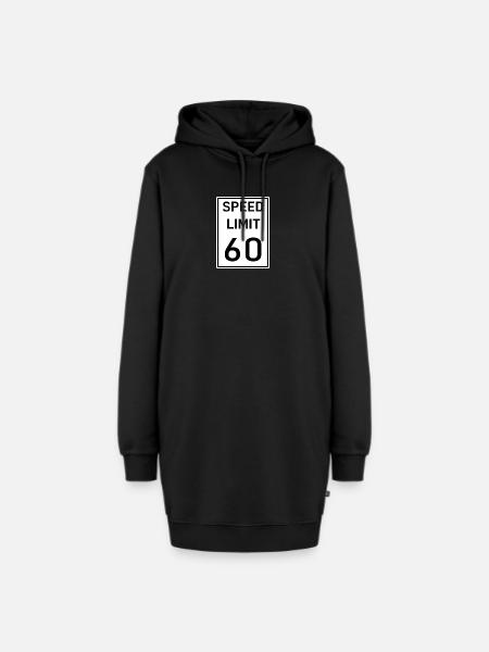 60 - Hoodie-Kleid - Schwarz