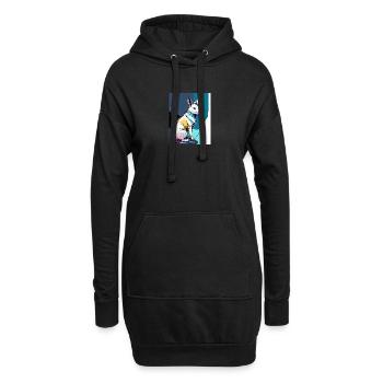 White Rabbit - Hoodie-Kleid - Schwarz - Vorne