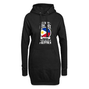 Ich Brauche Keine Therapie Ich Muss Nur Auf Die - Hoodie-Kleid - Schwarz - Vorne
