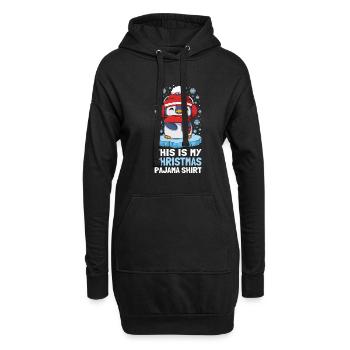 This Is My Christmas Pajama Shirt Süßer Pinguin - Hoodie-Kleid - Schwarz - Vorne