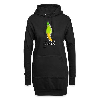 Poire - moitié poire, moitié banane - Sweat-shirt à capuche long Femme - noir - Devant