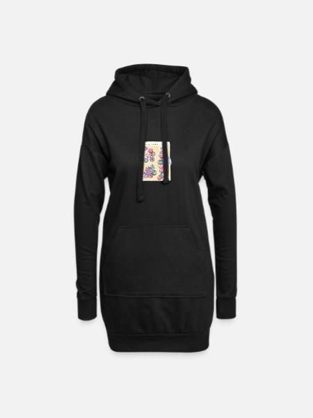 Cherry tomatoes - drawing - Hoodie Dress - black