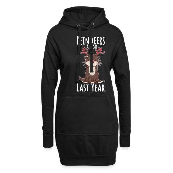 Otter Weihnachten Fun Spruch - Hoodie-Kleid - Schwarz - Vorne