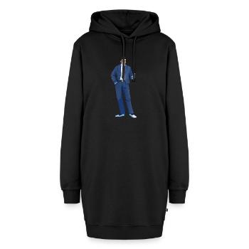 Angelos - Hoodie-Kleid - Schwarz - Vorne - AI Model Female 172 light (172cm)