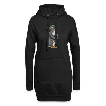 Arc de pingouin Archer - Sweat-shirt à capuche long Femme - noir - Devant