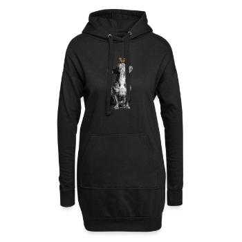 Conception de bouledogues pour les mamans et papas de chiens - Sweat-shirt à capuche long Femme - noir - Devant