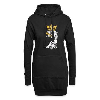 Polen Landesfarben Flagge Heimat Tradition - Hoodie-Kleid - Schwarz - Vorne