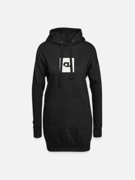 Personalisiert - Hoodie-Kleid - Schwarz