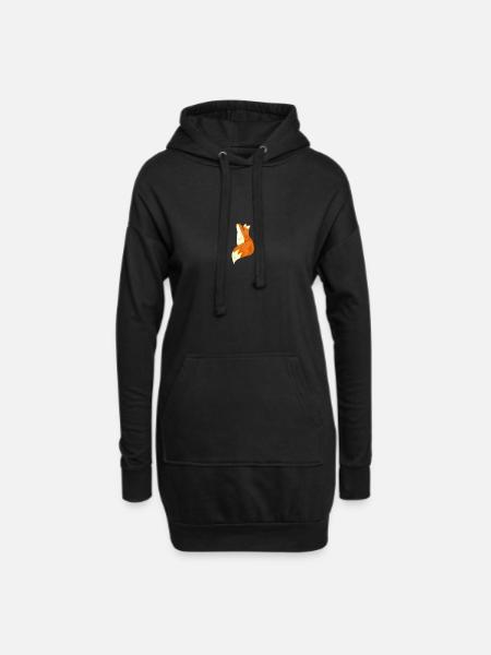 Kleiner Fuchs - Hoodie-Kleid - Schwarz