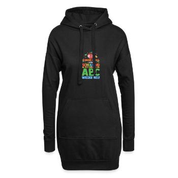 Eltern Schulkind Grundschule Erste Klasse Einschul - Hoodie-Kleid - Schwarz - Vorne