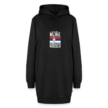 Serbe Serbe Serbie - Sweat-shirt à capuche long Femme - noir - Devant