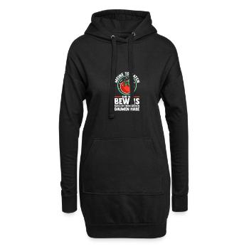 Gärtner Tomate Bauer Garten - Hoodie-Kleid - Schwarz - Vorne