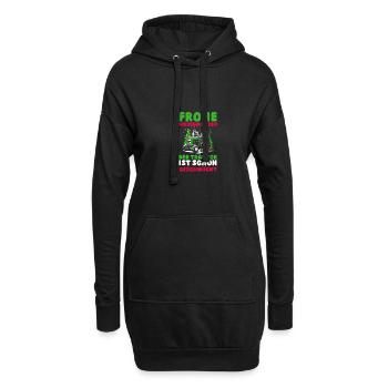 Santa Claus Tractor Christmas Party Farmer Landwi - Hoodie Dress - black - Front