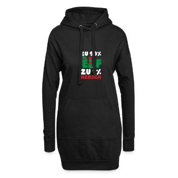 Père Noël Noël Elfe de Noël - Sweat-shirt à capuche long Femme - noir - Devant