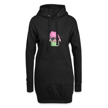 Weihnachten Weihnachtswichtel Weihnachtsgnom - Hoodie-Kleid - Schwarz - Vorne
