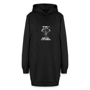Karnevalskostüm Fasching Karneval - Hoodie-Kleid - Schwarz - Vorne