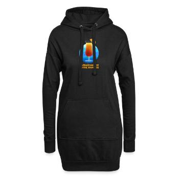 Rafraichissez votre journée - Sweat-shirt à capuche long Femme - noir - Devant