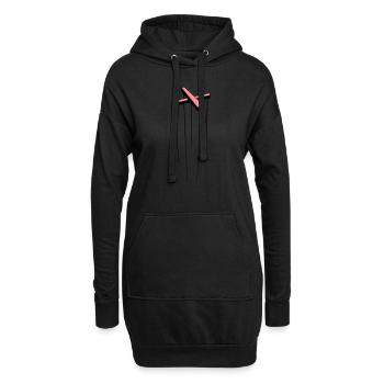 marionetten_aufhaenger_2c - Hoodie-Kleid - Schwarz - Vorne
