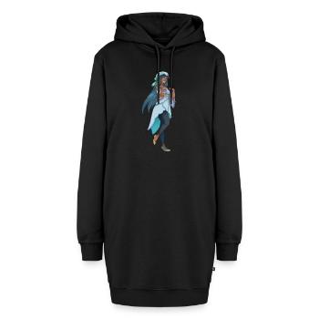 Victoria - Hoodie-Kleid - Schwarz - Vorne - AI Model Female 172 light (172cm)