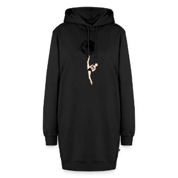 Planet - Hoodie-Kleid - Schwarz - Vorne - AI Model Female 172 light (172cm)