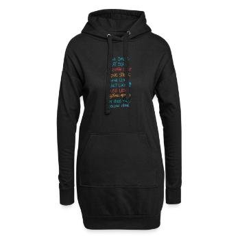 Vivre simple 2 - Sweat-shirt à capuche long Femme - noir - Devant