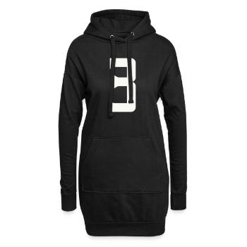 3 - Sweat-shirt à capuche long Femme - noir - Devant