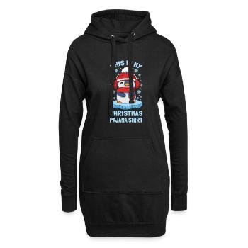 This Is My Christmas Pajama Shirt Süßer Pinguin - Hoodie-Kleid - Schwarz - Vorne