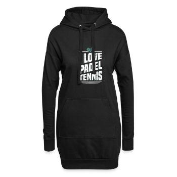 Padel Tennis Paddel Padelball Padeln Padeltennis - Hoodie-Kleid - Schwarz - Vorne