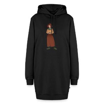 Julia - Hoodie-Kleid - Schwarz - Vorne - AI Model Female 172 light (172cm)