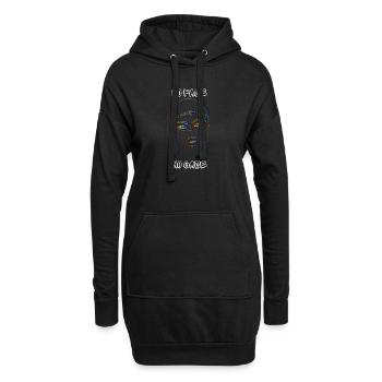 Pas de visage pas de problème - Sweat-shirt à capuche long Femme - noir - Devant