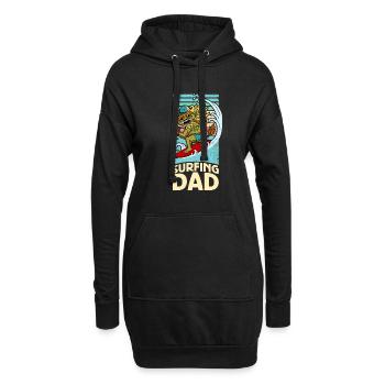 Bali Été Barong Vacances Indonésie Vague - Sweat-shirt à capuche long Femme - noir - Devant