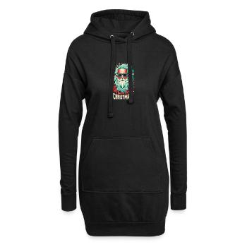 Joyeux Noël Famille Noël Joyeux Noël - Sweat-shirt à capuche long Femme - noir - Devant