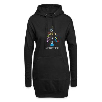 Oh Chemistree Lustiger Chemiker Weihnachtsbaum - Hoodie-Kleid - Schwarz - Vorne