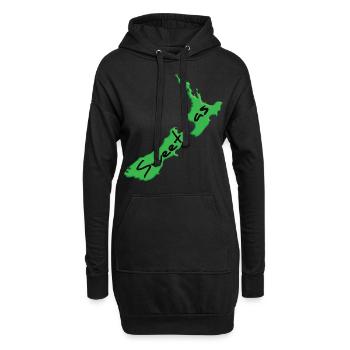 Sweet as Nouvelle-Zélande New Zealand Work and Travel - Sweat-shirt à capuche long Femme - noir - Devant