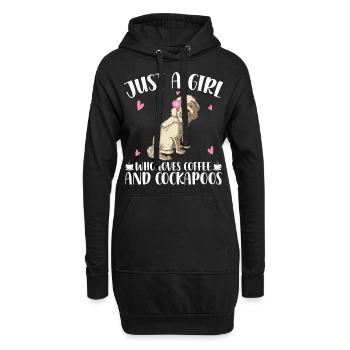 Cockapoo Girls - Sweat-shirt à capuche long Femme - noir - Devant
