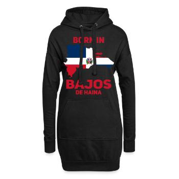 Bajos De Haina République dominicaine - Sweat-shirt à capuche long Femme - noir - Devant