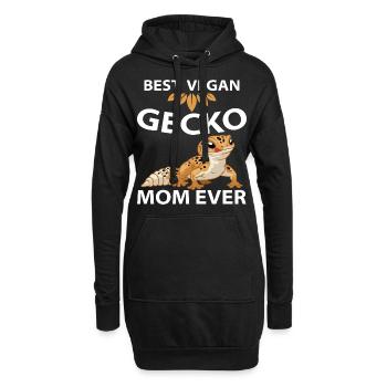 Gecko Vegans - Sweat-shirt à capuche long Femme - noir - Devant