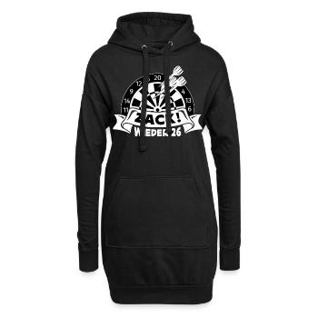Zack wieder 26, Dartspieler Outfit, Geschenkidee - Hoodie-Kleid - Schwarz - Vorne