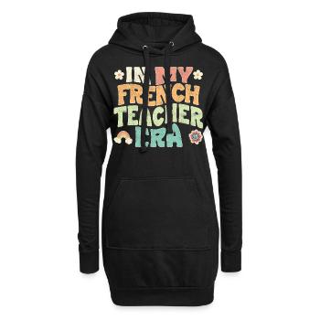 À l’époque de professeur de français - Sweat-shirt à capuche long Femme - noir - Devant