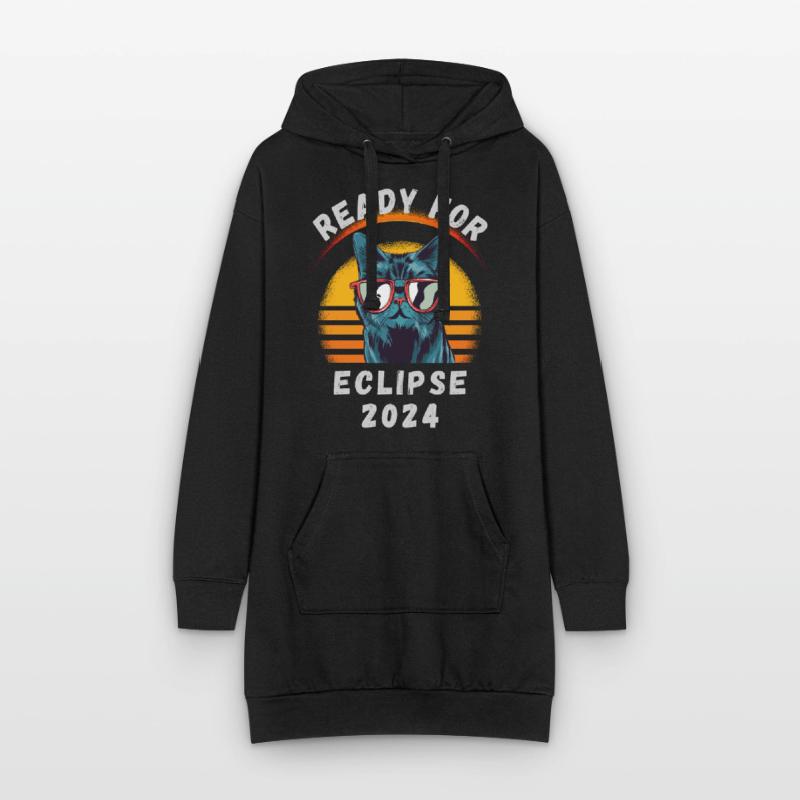 Ready for the Solar Eclipse 2024 Hoodie Dress