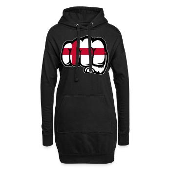England Flagge Faust - Hoodie-Kleid - Schwarz - Vorne