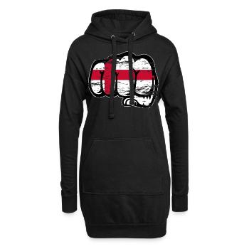 England Flagge Faust used - Hoodie-Kleid - Schwarz - Vorne
