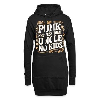 Punk Professional Uncle No Kids 9 - Hoodie-Kleid - Schwarz - Vorne