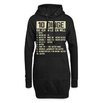 Auto Tuning Schrauber - Hoodie-Kleid - Schwarz - Vorne
