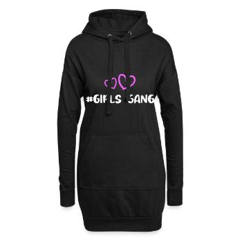 Girls Gang Girls Team Heart Love - Sweat-shirt à capuche long Femme - noir - Devant