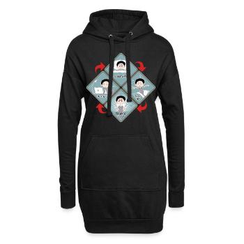 THE INTERNET - just a normal day - RAHMENLOS Gift - Hoodie-Kleid - Schwarz - Vorne