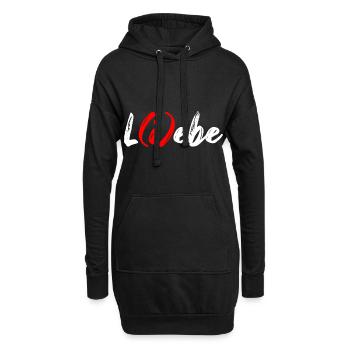 L(i)ebe Lebe Motivation Positiv Denken Geschenk - Hoodie-Kleid - Schwarz - Vorne