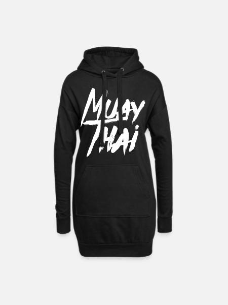 MUAY THAI Thaiboxen Kampfsport MMA Boxen - Hoodie-Kleid - Schwarz