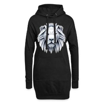 Origami Löwe - König der Faltkunst - Hoodie-Kleid - Schwarz - Vorne